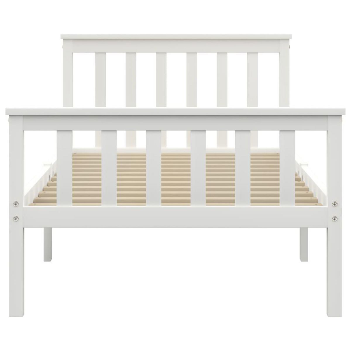 VIDAXL Cadre de lit sans matelas blanc bois de pin massif 90x200 cm