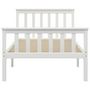 Voir la diapositive 2 : VIDAXL Cadre de lit sans matelas blanc bois de pin massif 90x200 cm