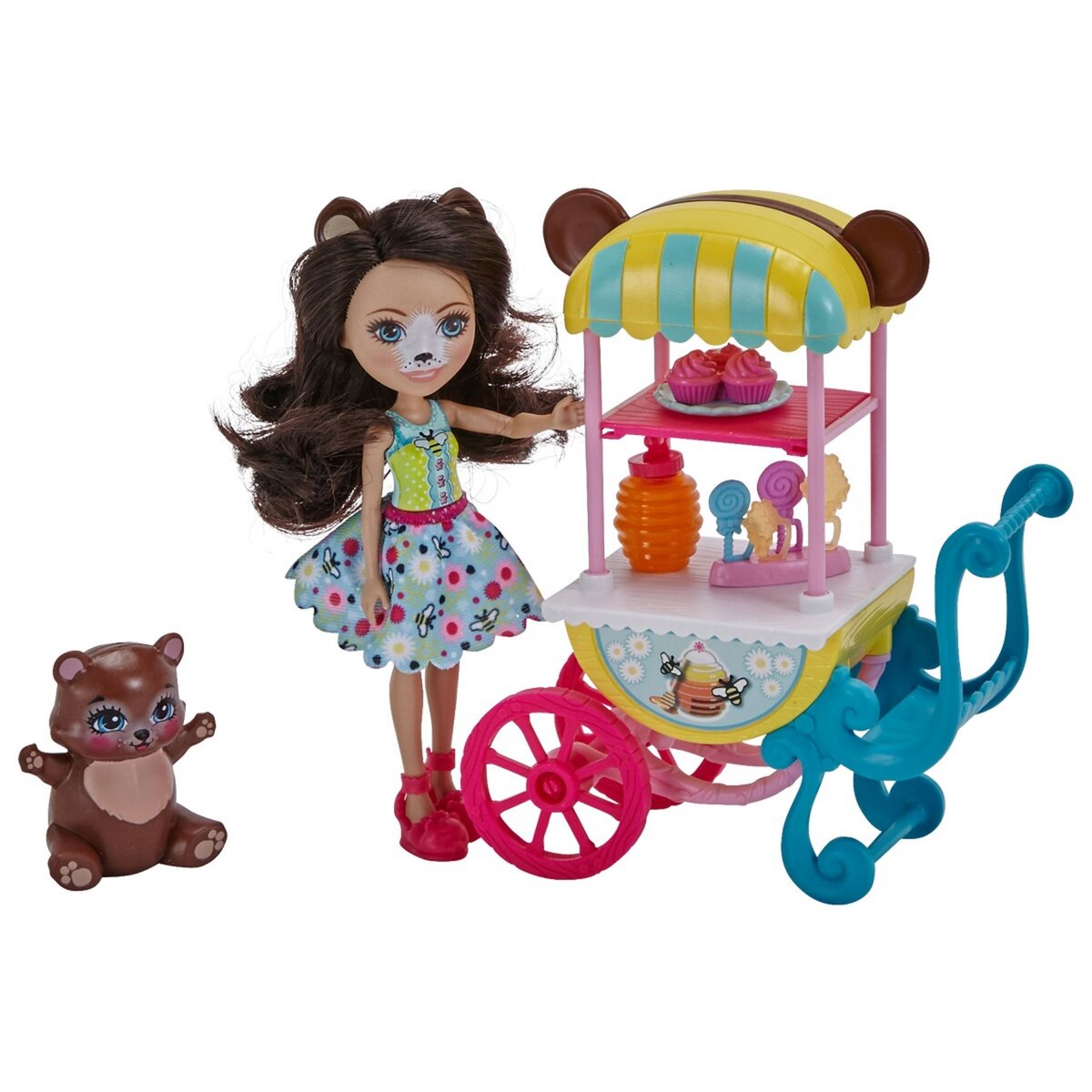 MATTEL Chariot à bonbon + poupée - Enchantimals