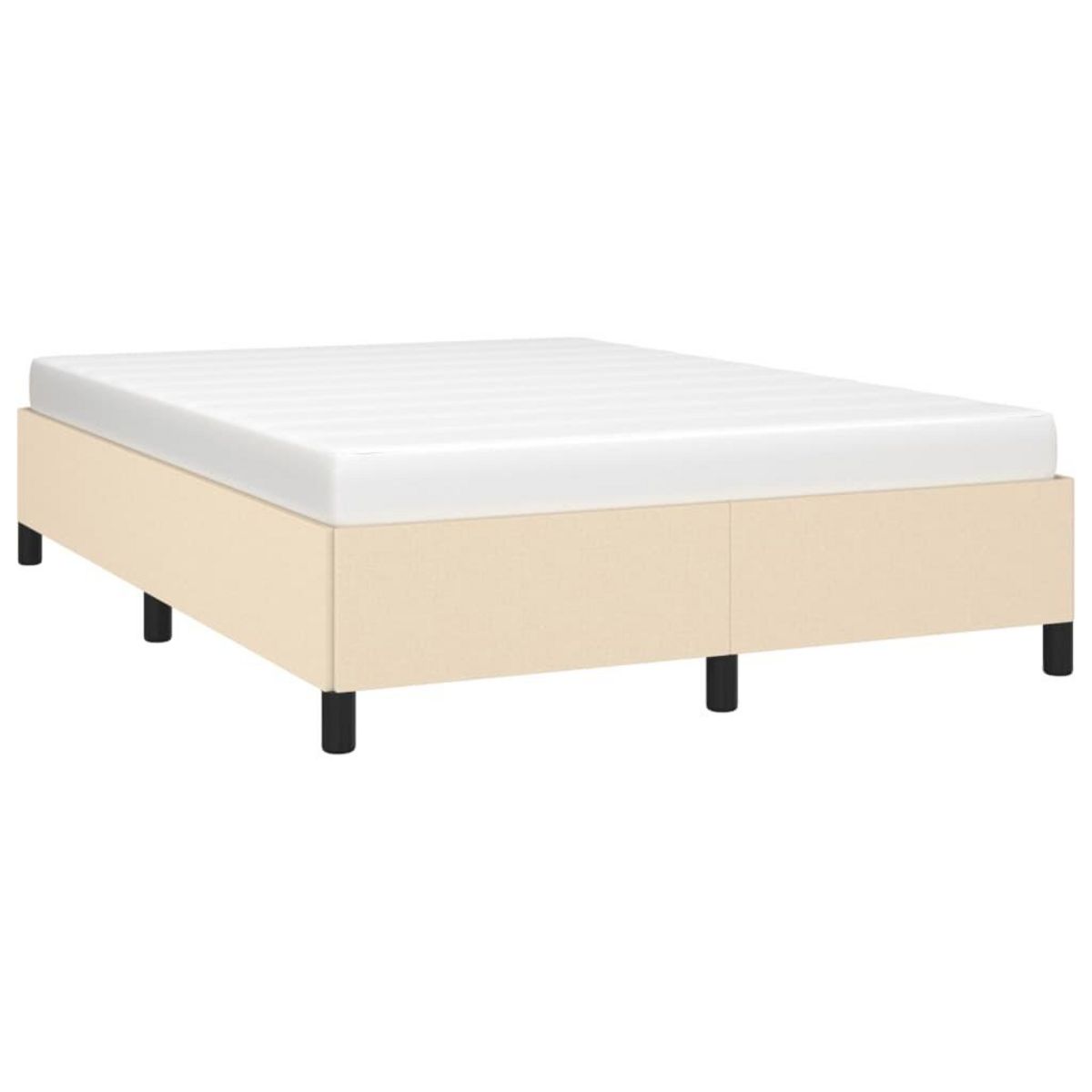 VIDAXL Cadre de lit sans matelas creme 140x200 cm tissu
