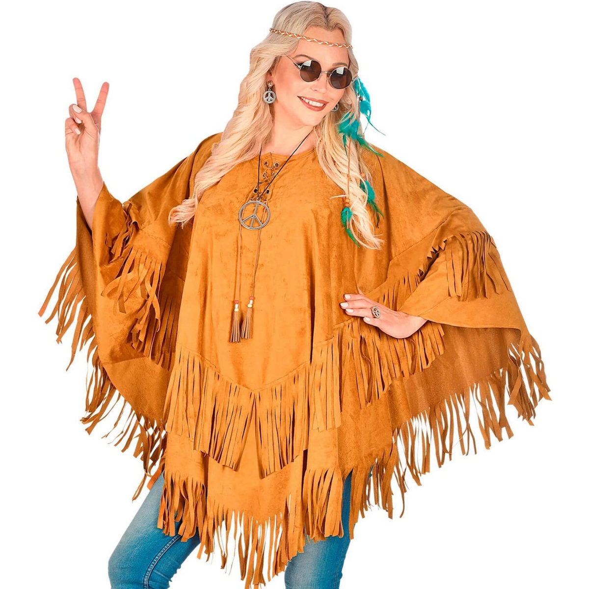 WIDMANN Poncho Daim - Hippie - Femme - Standard