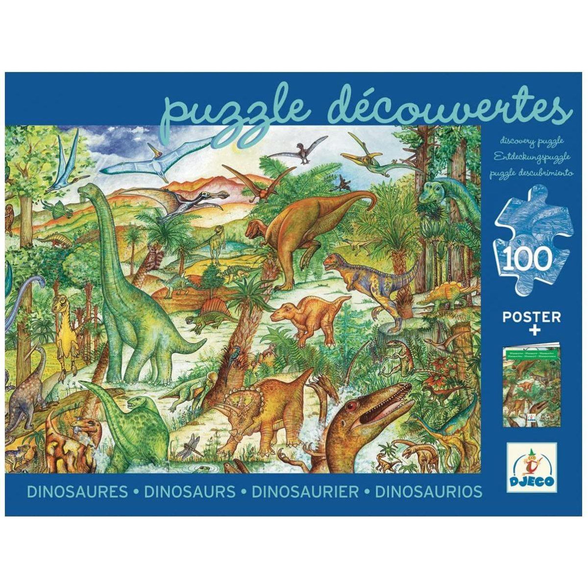 Djeco Puzzle observation 100 p dinosaures