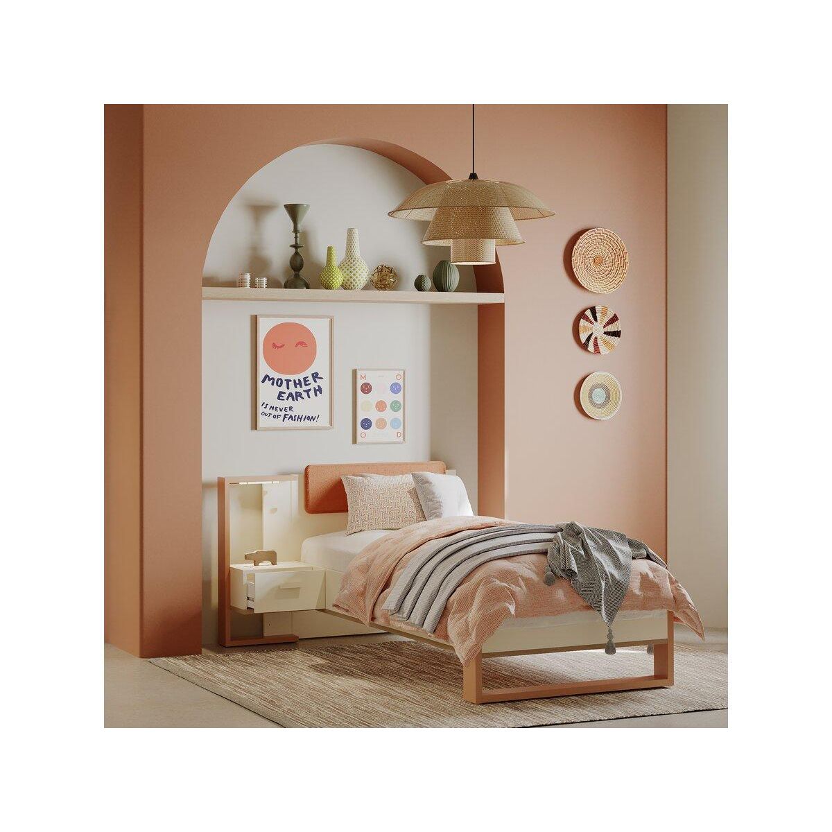 Habitat et Jardin Lit enfant  Camillia  - 90 x 200 cm - Terracotta