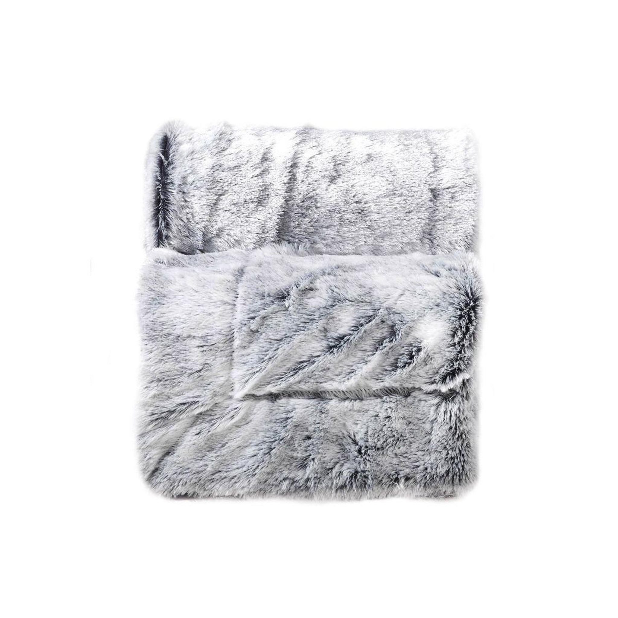 Douceur d'Intérieur Plaid imitation fourrure  antartic  180x220cm gris