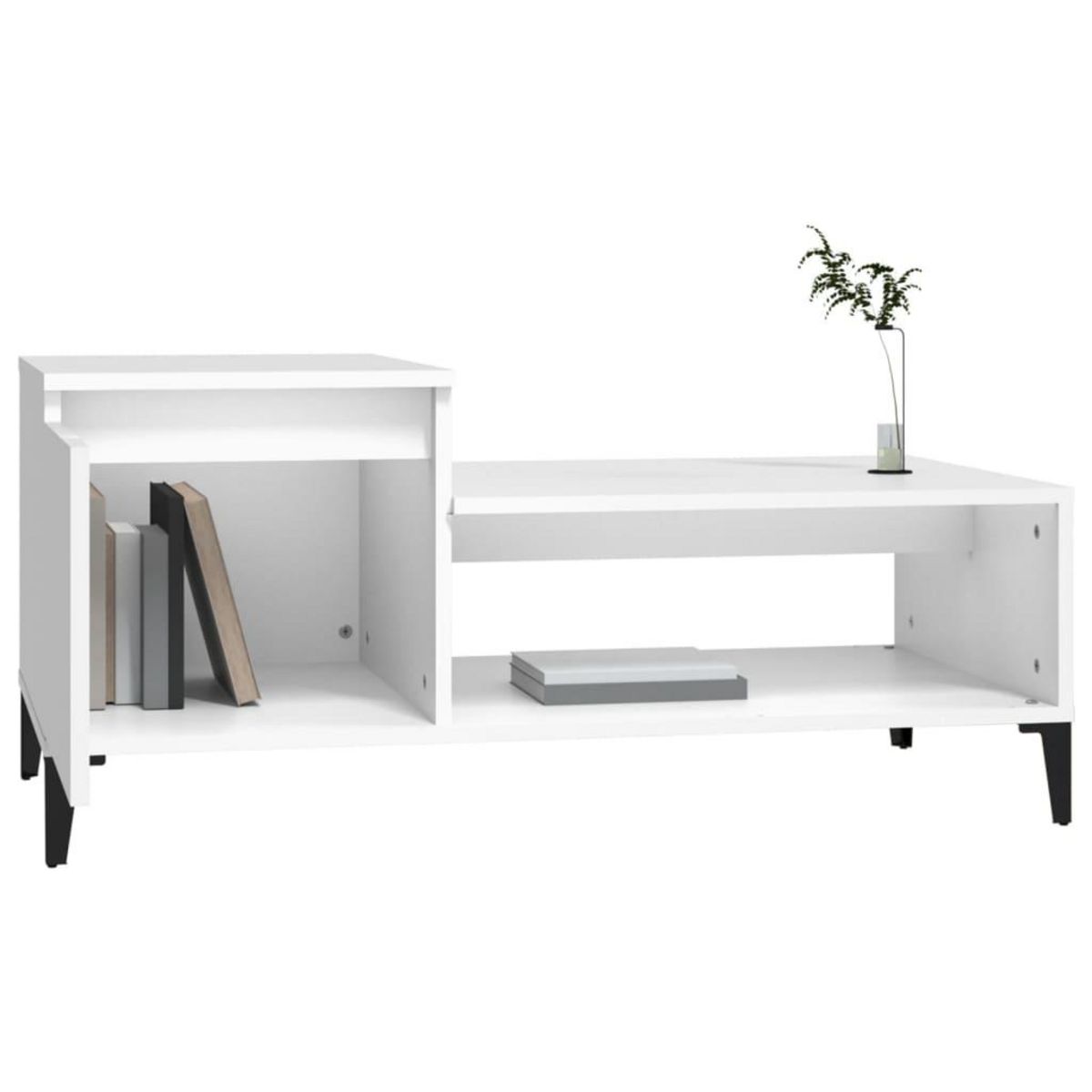 VIDAXL Table basse Blanc 100x50x45 cm Bois d'ingenierie