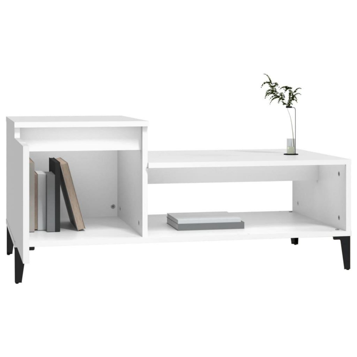 VIDAXL Table basse Blanc 100x50x45 cm Bois d'ingenierie