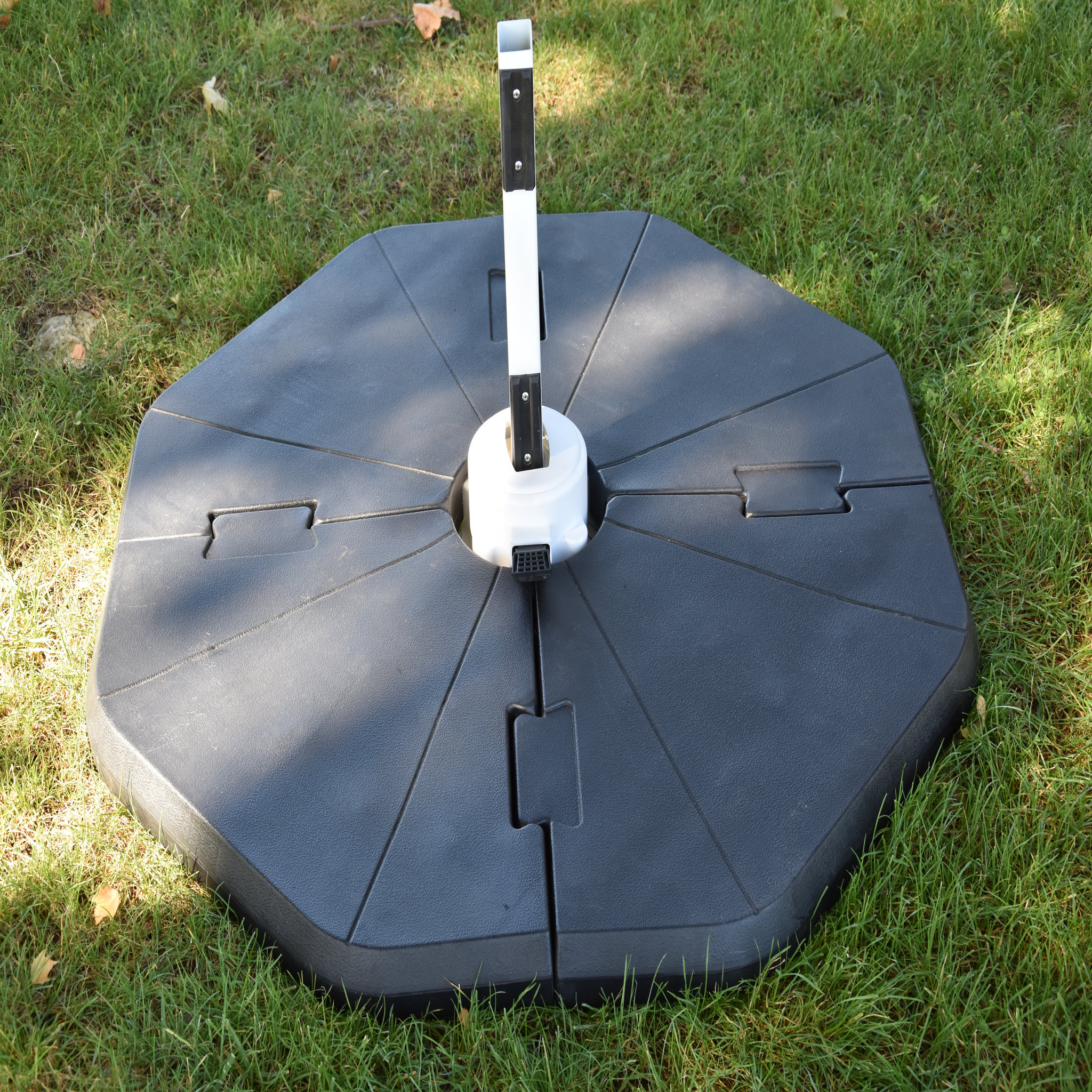 Voir la diapositive 1 : Dalles à lester en 4 modules pour parasol déporté