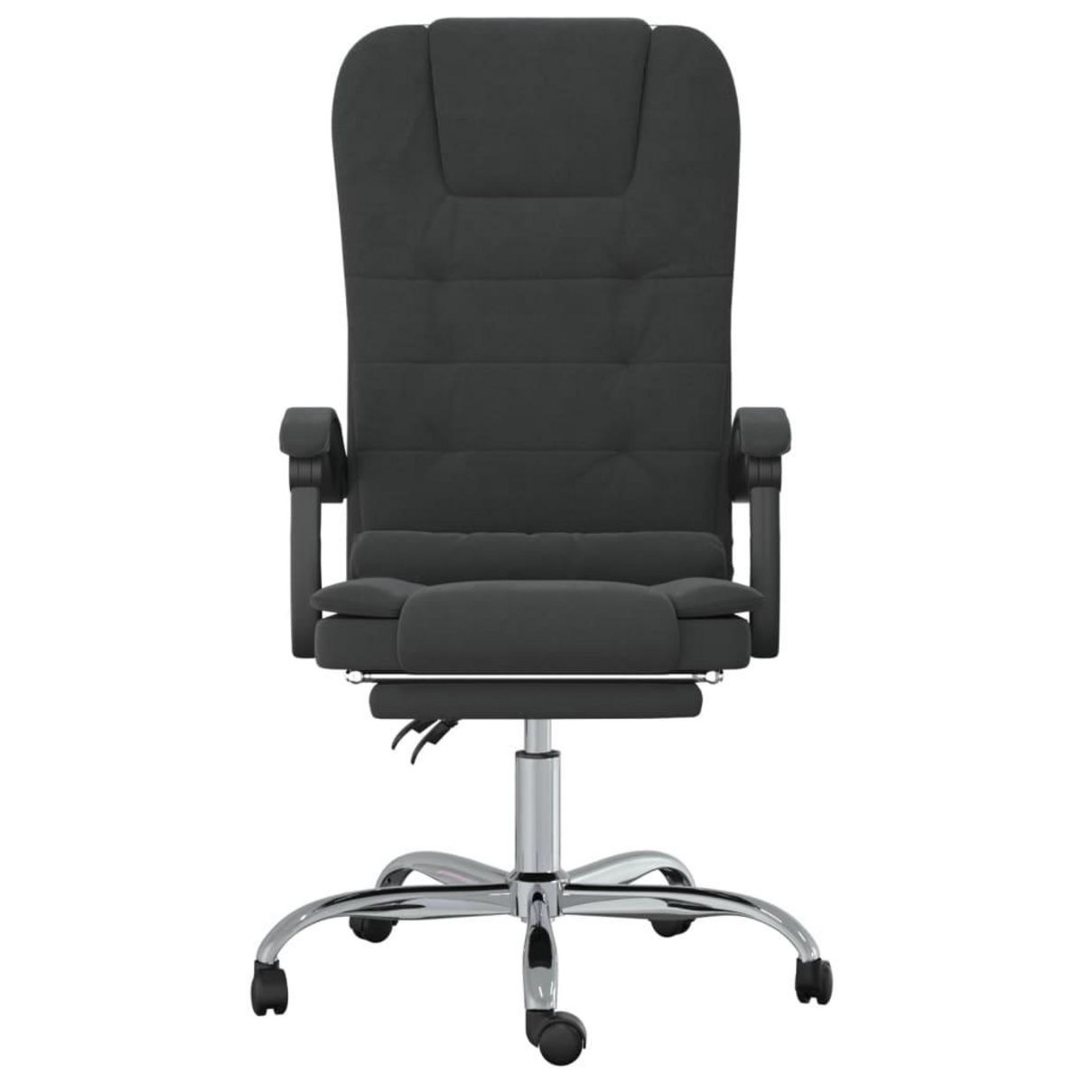 VIDAXL Fauteuil de massage inclinable de bureau Noir Velours