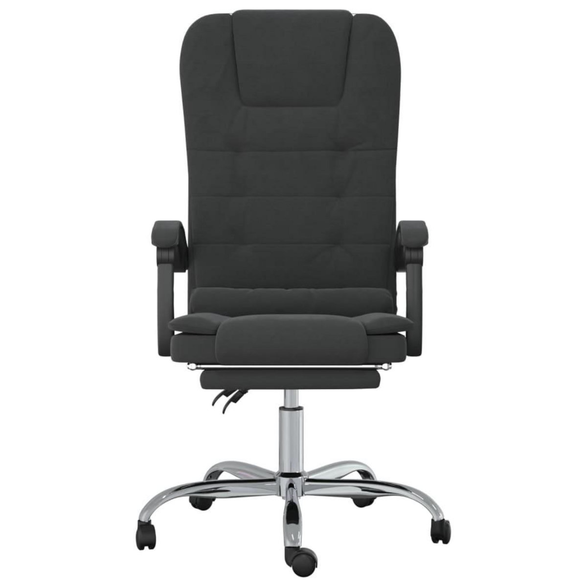 VIDAXL Fauteuil de massage inclinable de bureau Noir Velours