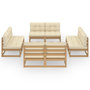 Voir la diapositive 3 : VIDAXL Salon de jardin 8 pcs avec coussins Bois de pin massif