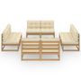 Voir la diapositive 3 : VIDAXL Salon de jardin 8 pcs avec coussins Bois de pin massif