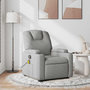 Voir la diapositive 1 : VIDAXL Fauteuil de massage inclinable Gris clair Tissu