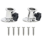 VIDAXL Base ronde de bimini pour tube de 26 mm 2 pcs inox