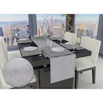 SOLEIL D'OCRE Chemin de table BELLA, par Soleil d'ocre. Coloris disponibles : Blanc, Gris