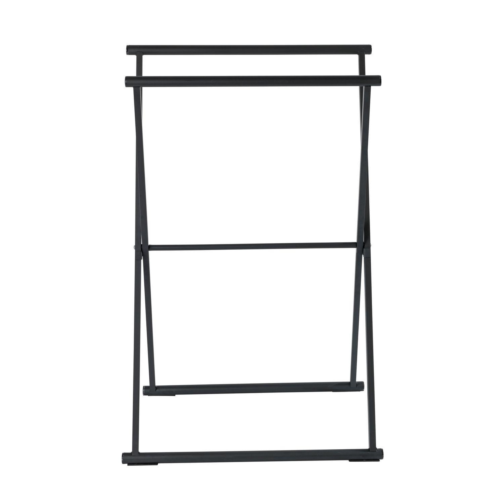 Voir la diapositive 3 : Wenko Porte-serviettes pliable indus lava - l. 53 x h. 80 cm - noir