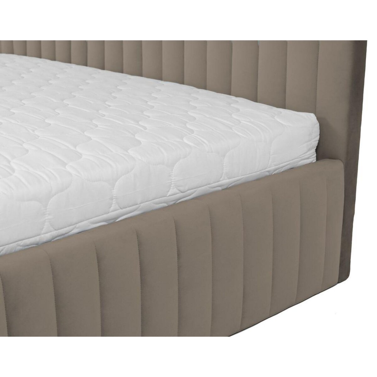 BEST MOBILIER Stuart - lit coffre - 140x200 cm - sommier inclus - en velours