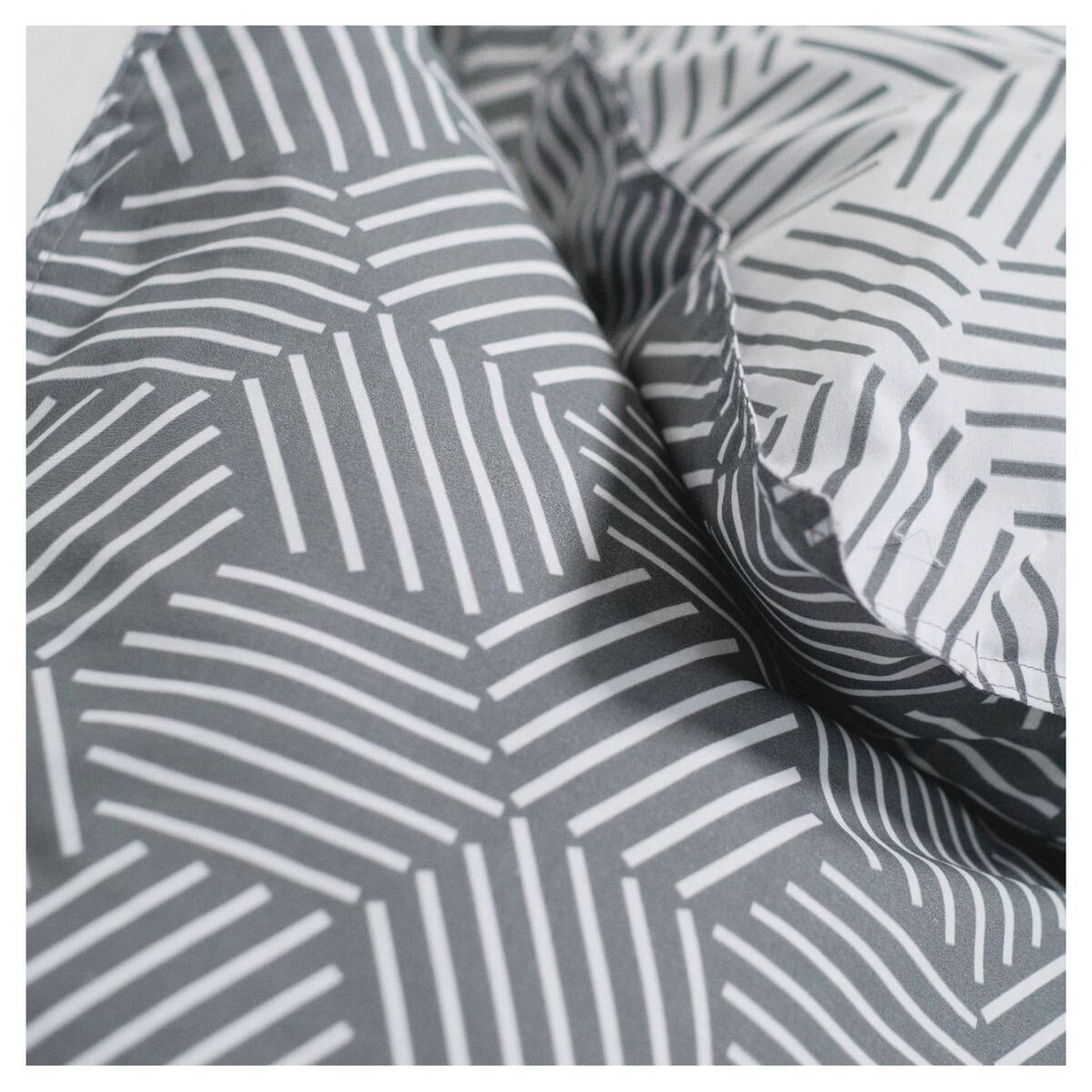 TODAY Parure housse de couette en coton imprimé Géométrique