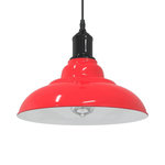 VIDAXL Lampe suspendue reglable hauteur E27 rouge brillant Ø31cm metal