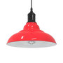 Voir la diapositive 1 : VIDAXL Lampe suspendue reglable hauteur E27 rouge brillant Ø31cm metal