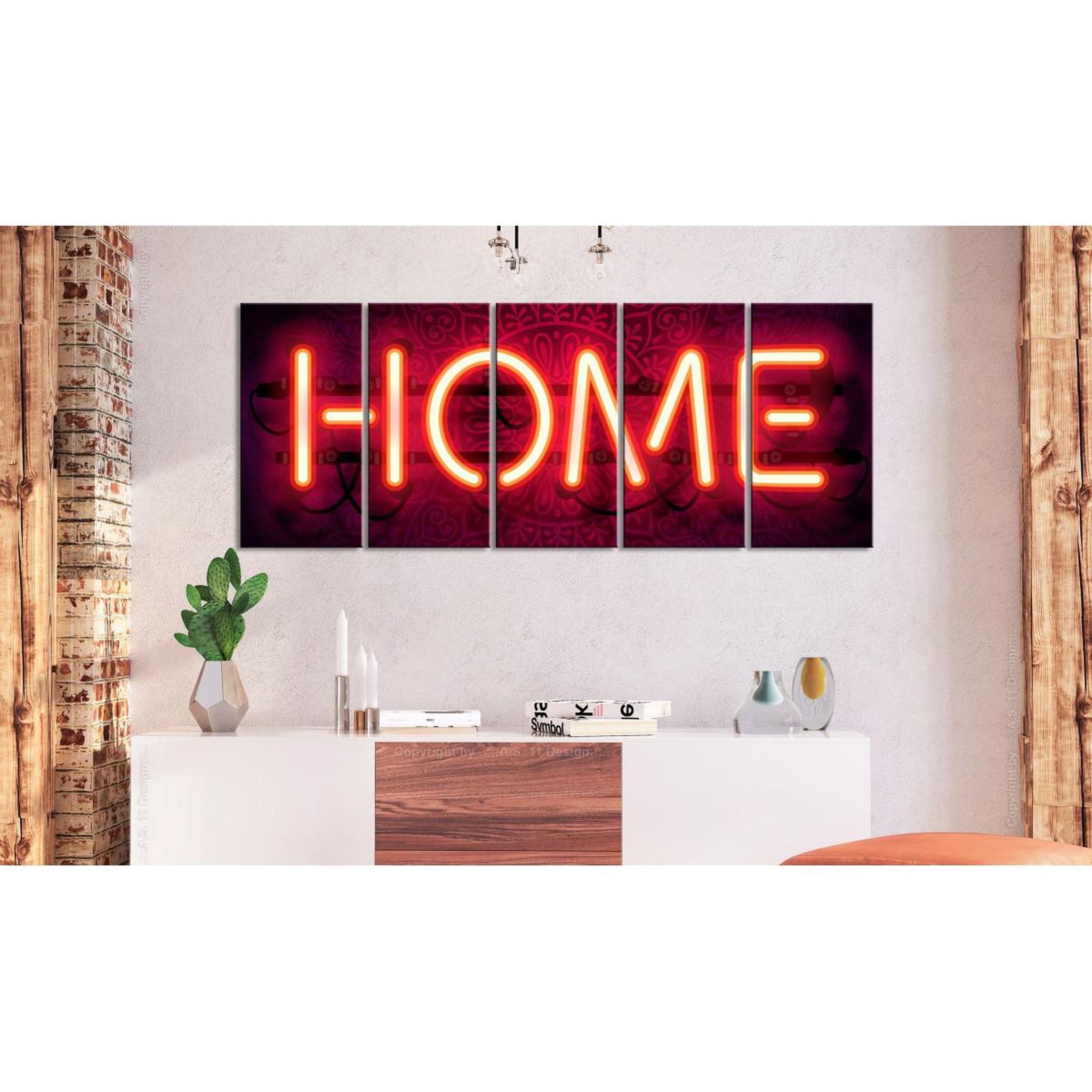 Voir la diapositive 2 : Paris Prix Tableau imprimé  home neon