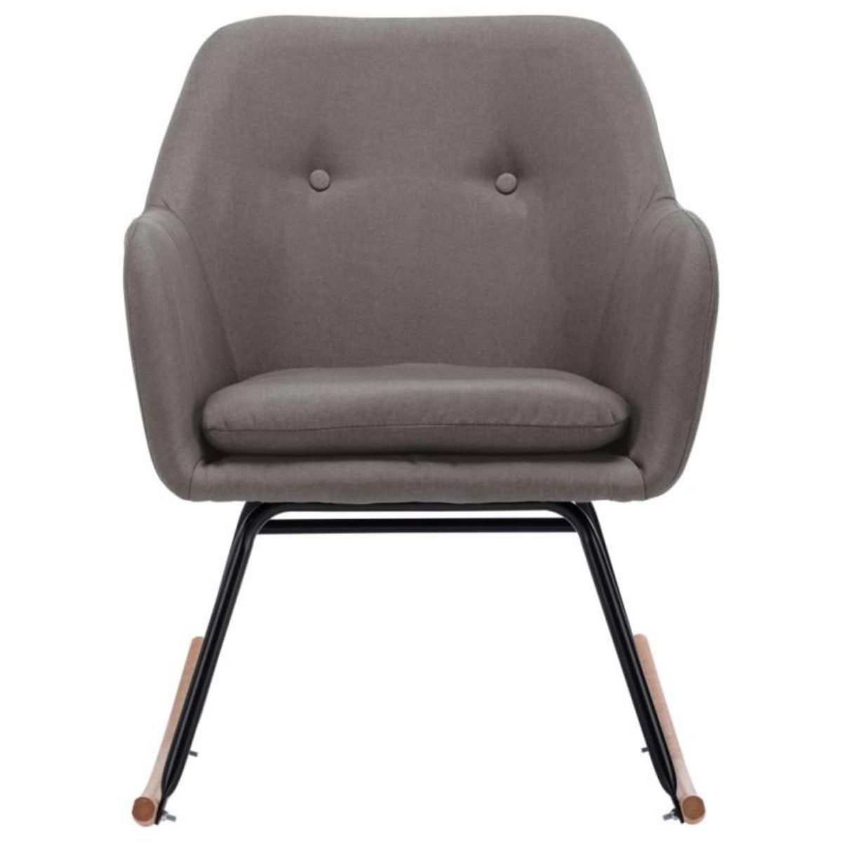 VIDAXL Chaise à bascule Gris clair Tissu