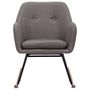 Voir la diapositive 3 : VIDAXL Chaise à bascule Gris clair Tissu