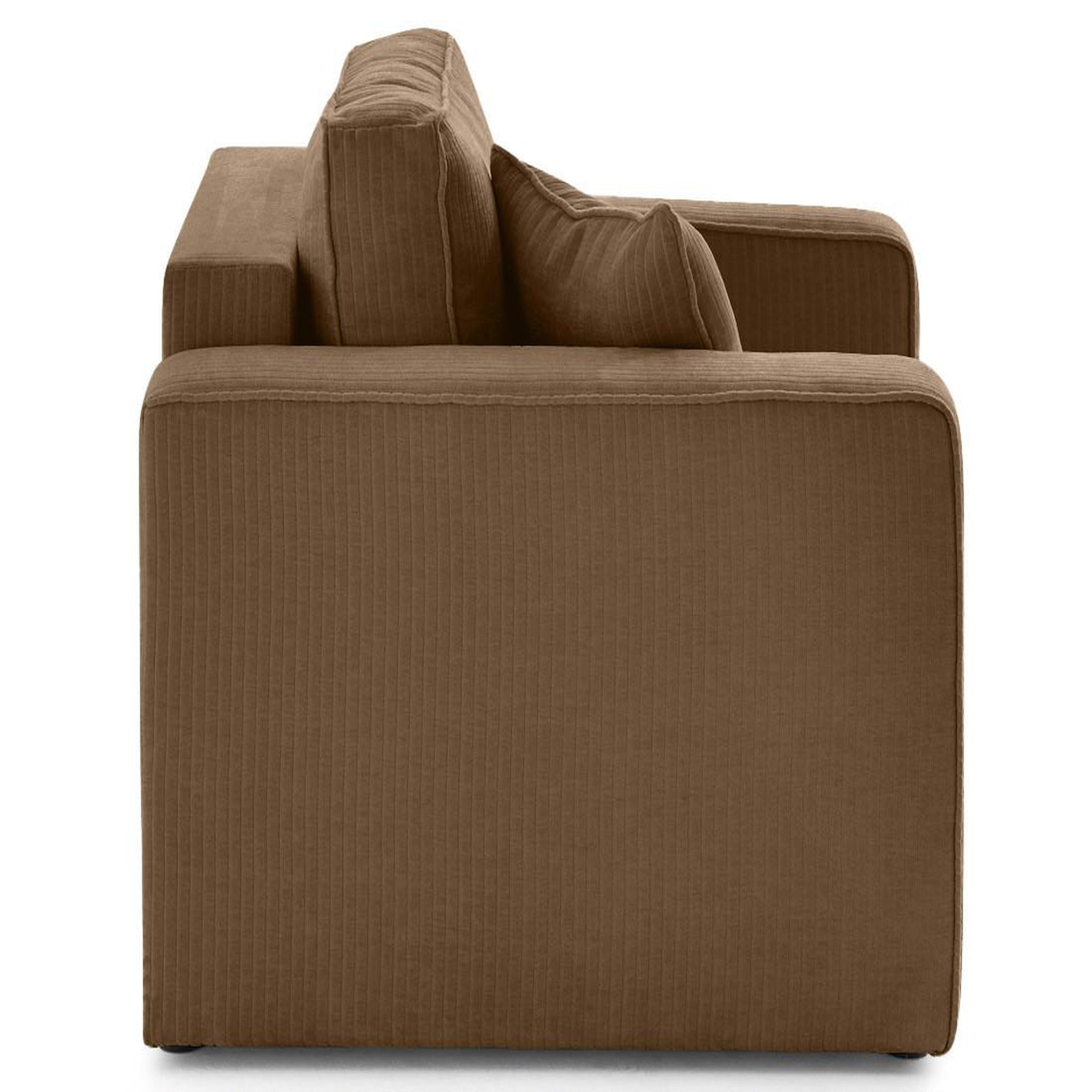 Voir la diapositive 2 : BEST MOBILIER Topaze - fauteuil en velours côtelé plat