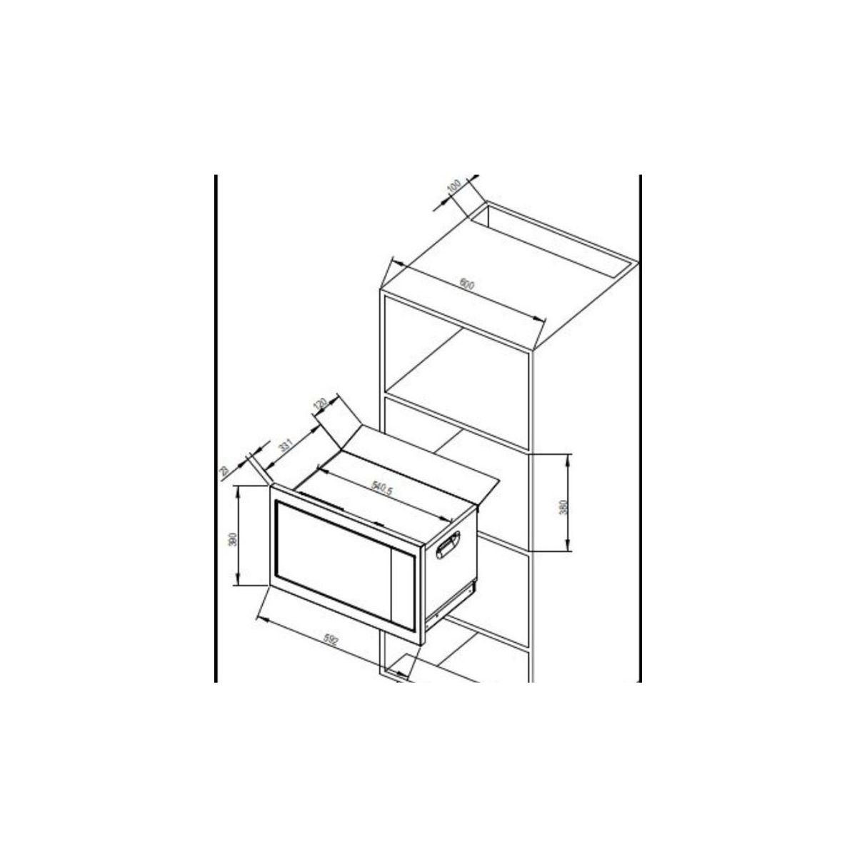 De Dietrich Micro-ondes encastrable 26l 900w noir - dme7121a