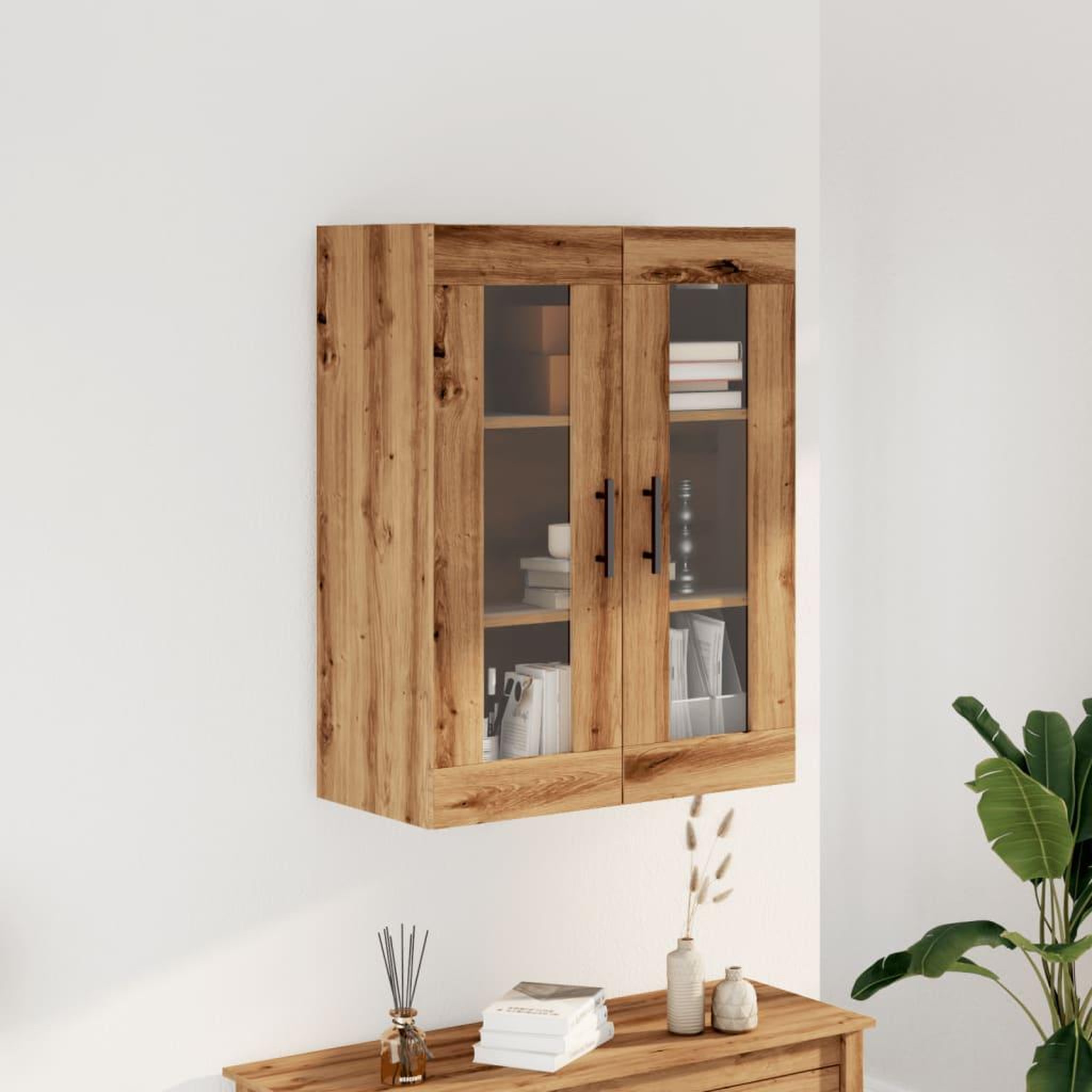 Voir la diapositive 3 : VIDAXL Buffet chene artisanal 69,5x34x90 cm bois d'ingenierie