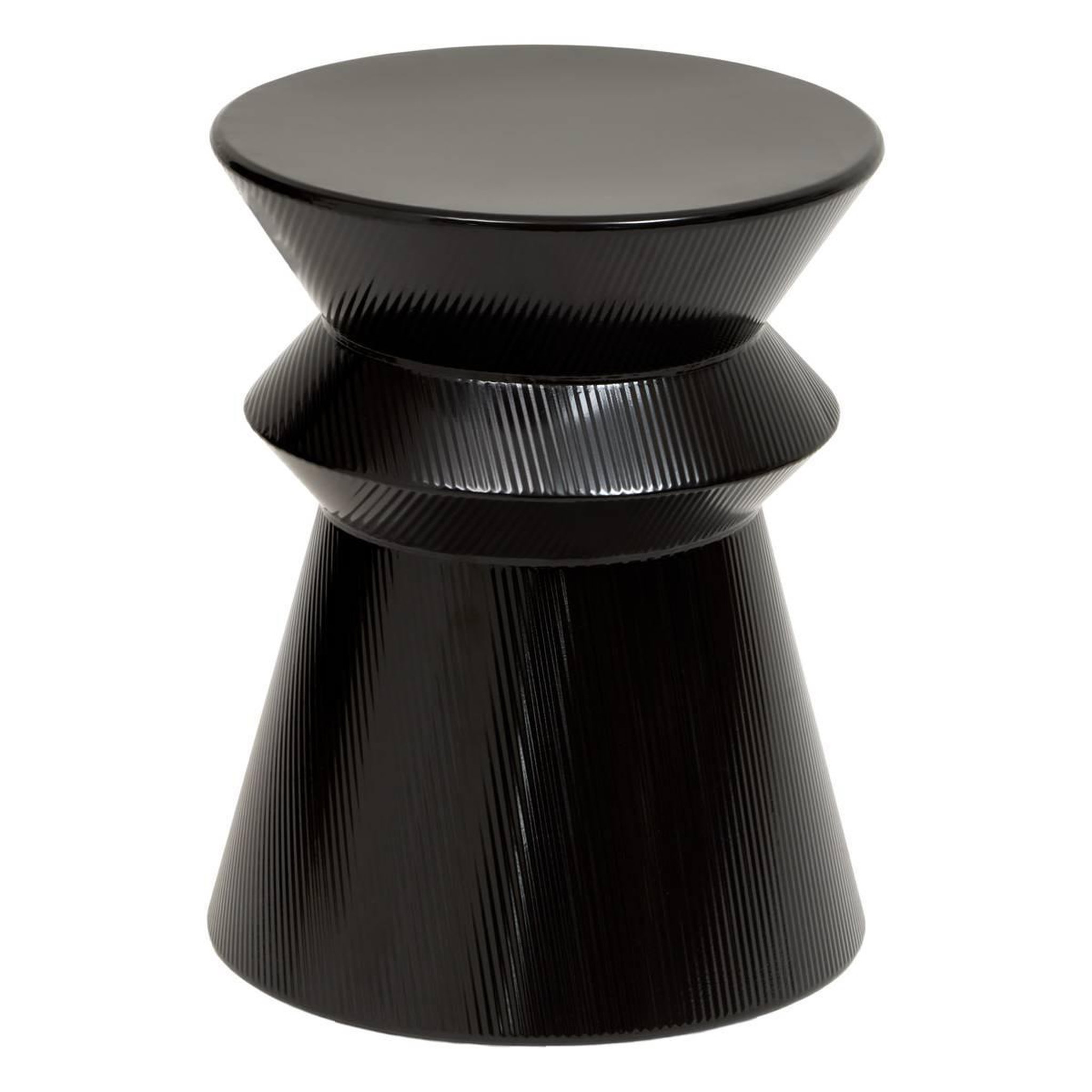 ATMOSPHERA Table d'appoint totem  maya  35cm noir