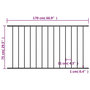 Voir la diapositive 5 : VIDAXL Panneau de cloture Acier enduit de poudre 1,7x0,75 m Noir