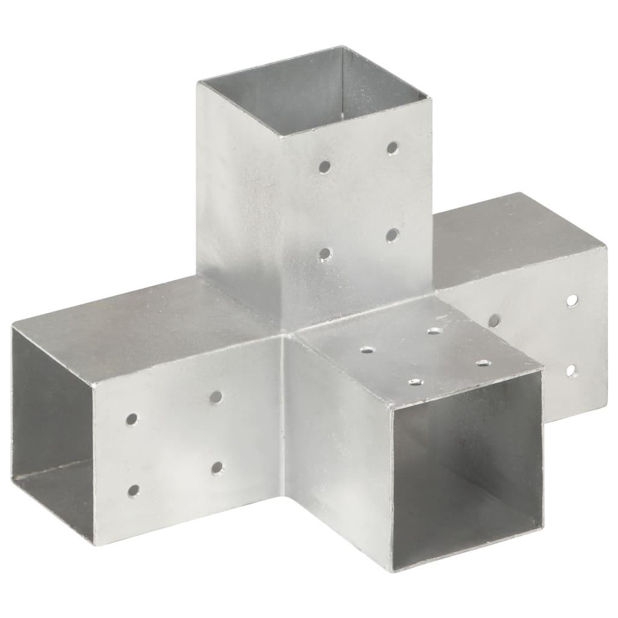 VIDAXL Connecteur de poteau Forme en X Metal galvanise 81x81 mm