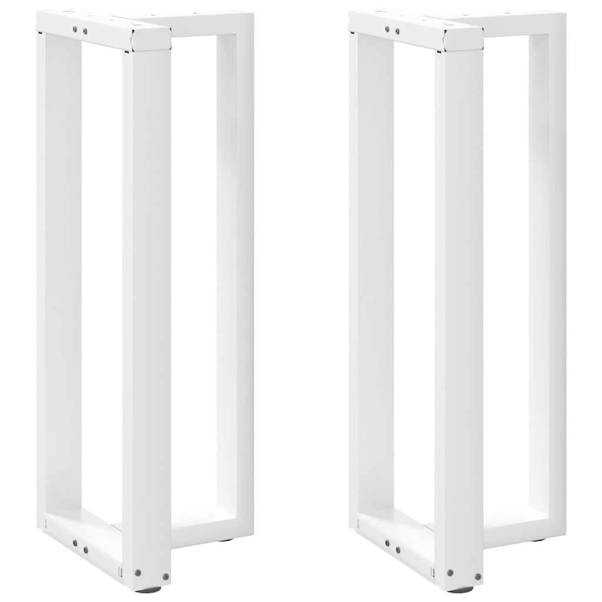 VIDAXL Pieds de table de bar forme de T 2 pcs blanc 40x35x(100-101) cm