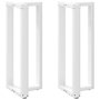 Voir la diapositive 1 : VIDAXL Pieds de table de bar forme de T 2 pcs blanc 40x35x(100-101) cm