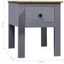 Voir la diapositive 6 : VIDAXL Table de chevet Gris 46x40x57 cm Pin Gamme Panama
