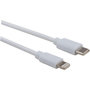 Voir la diapositive 1 : Listo Câble Lightning USB-C vers Lightning 90cm Non MFI Blanc