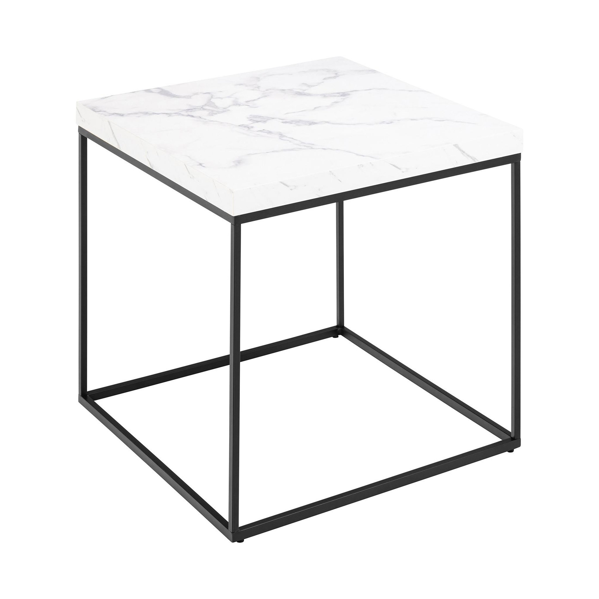 Voir la diapositive 5 : LISA DESIGN Alamosa - table basse - effet marbre blanc - 60 cm