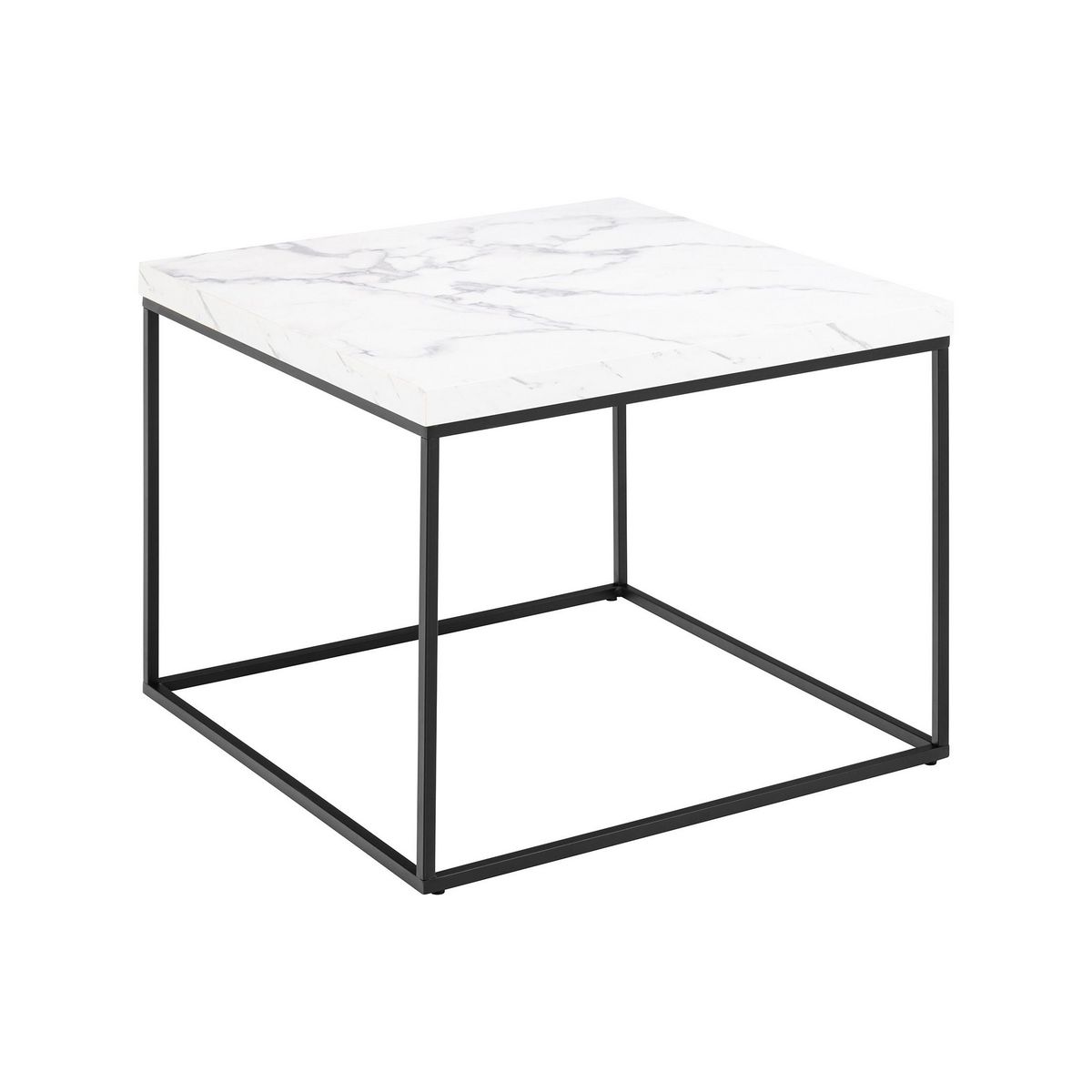 LISA DESIGN Alamosa - table basse - effet marbre blanc - 60 cm