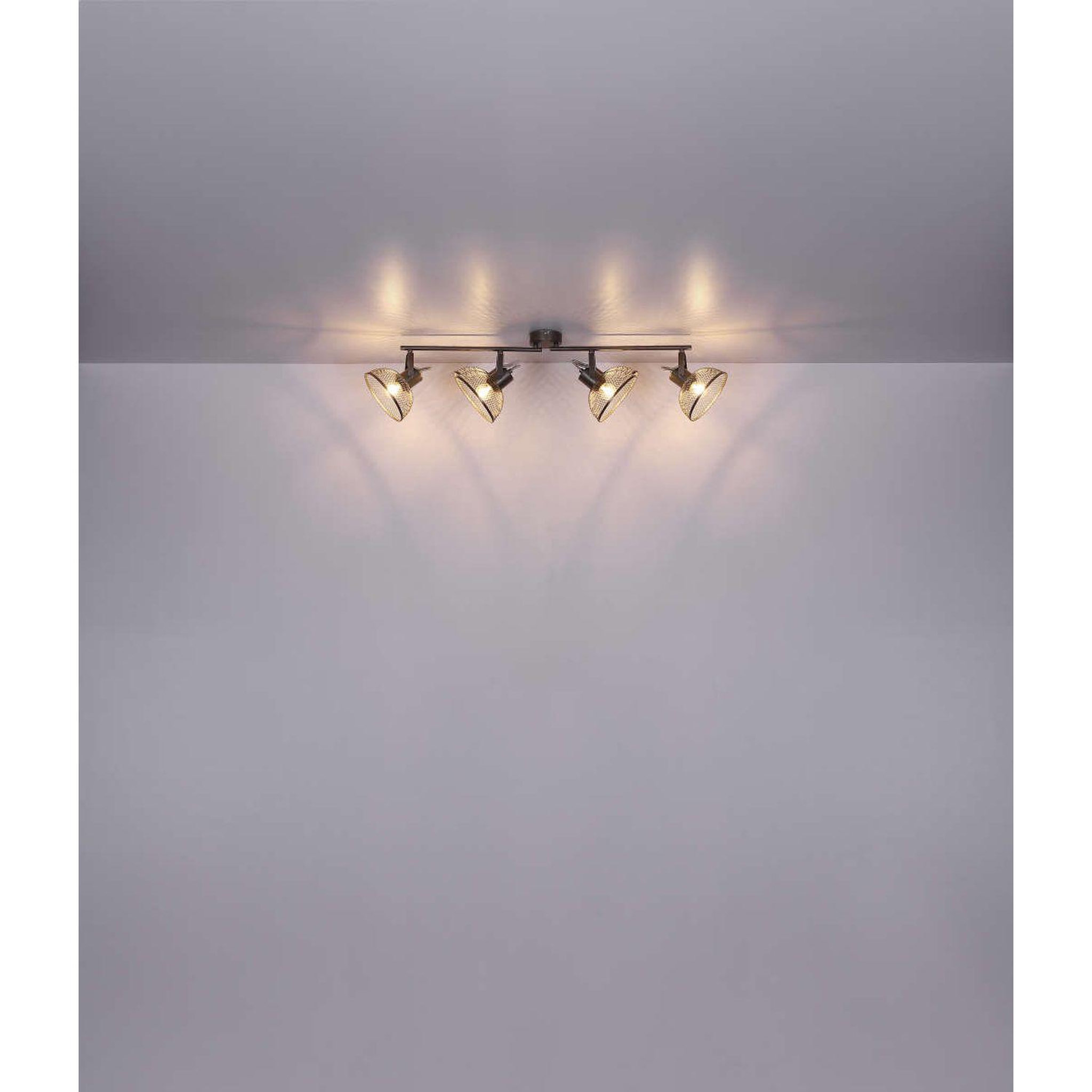 Voir la diapositive 4 : GLOBO Plafonnier design vintage moniga - gris chromé