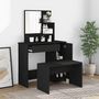 Voir la diapositive 1 : VIDAXL Ensemble de coiffeuse noir 86,5x35x136 cm