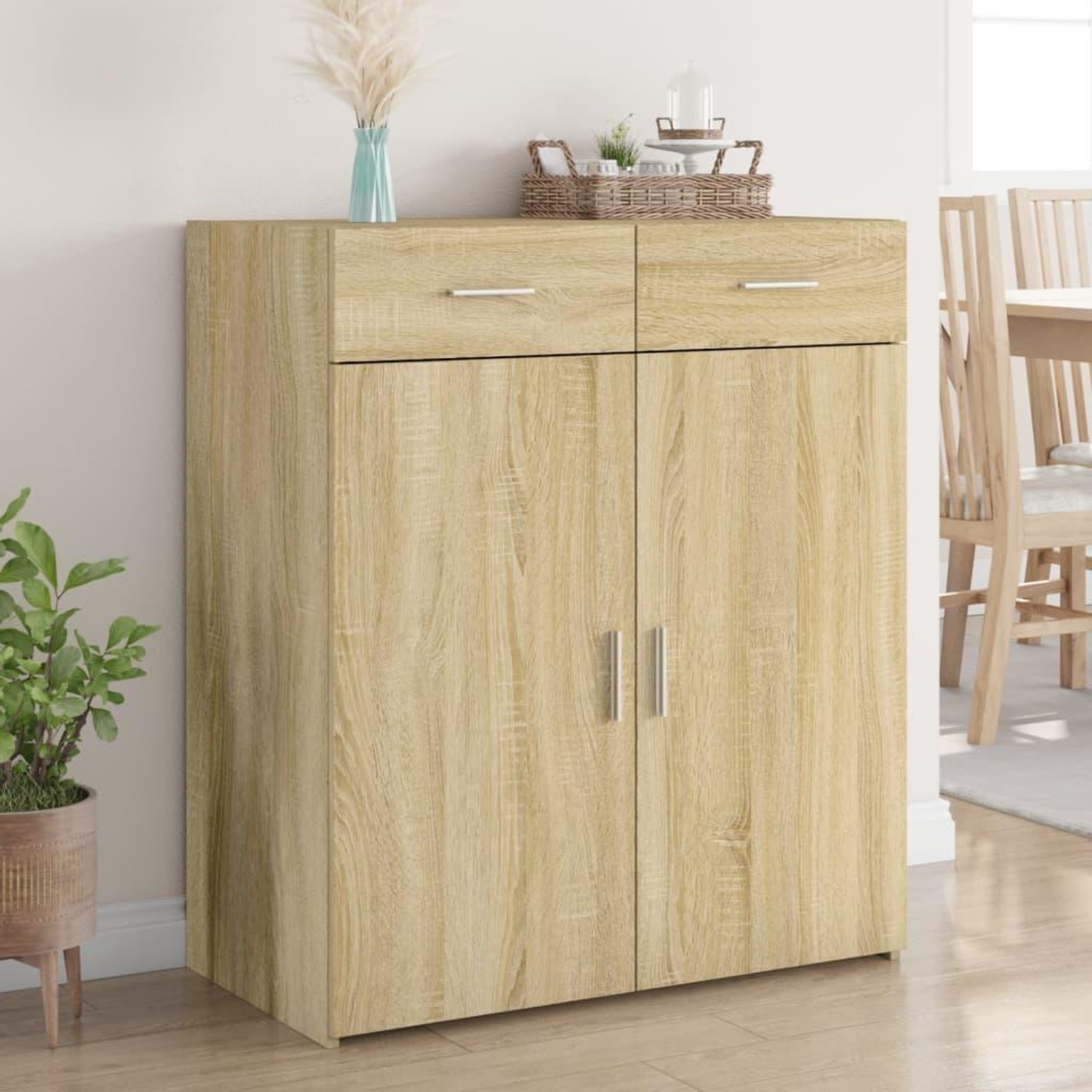 VIDAXL Buffet chene sonoma 80x42,5x93 cm bois d'ingenierie