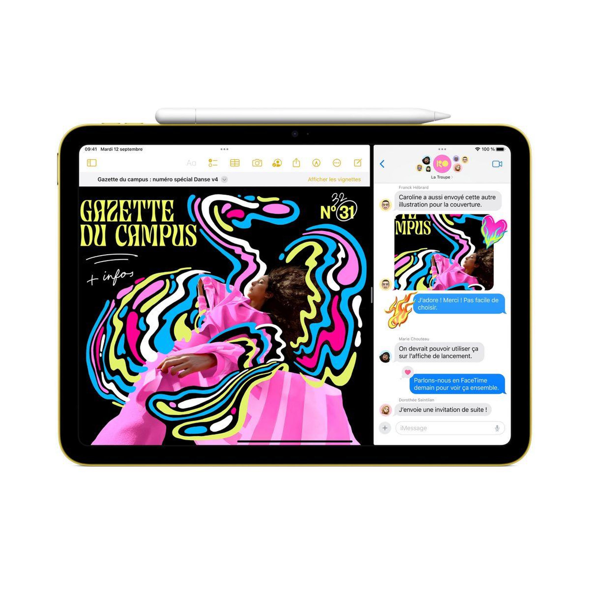 Voir la diapositive 5 : APPLE Tablette Apple 10.9 64Go Jaune 10 Gen 2022