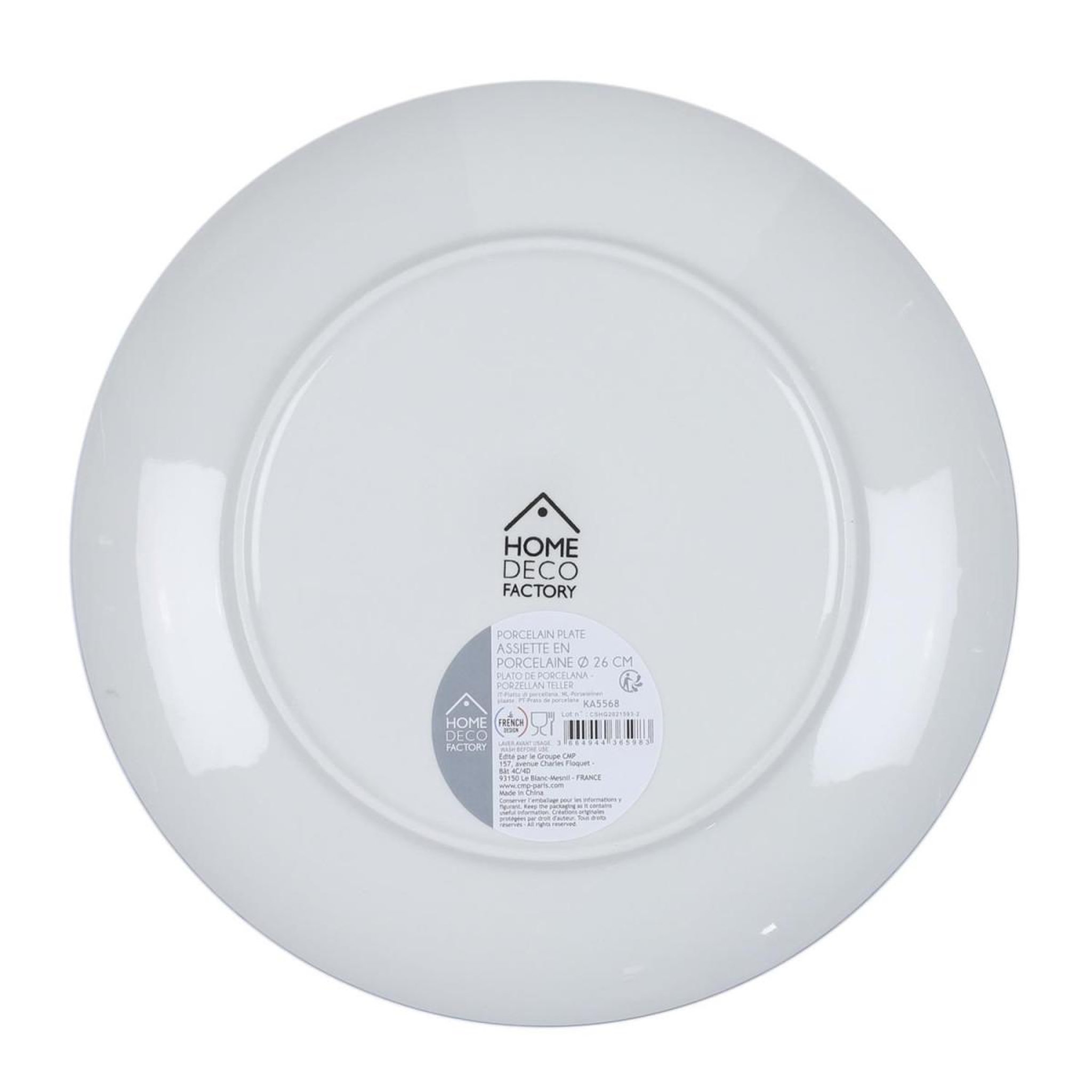 Voir la diapositive 3 : The Home Deco Factory Lot de 6 assiettes plates  mandala  26cm bleu