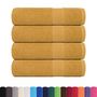 Voir la diapositive 2 : VIDAXL Serviettes de bain 4 pcs doré 100x150 cm 360 g m² 100% coton