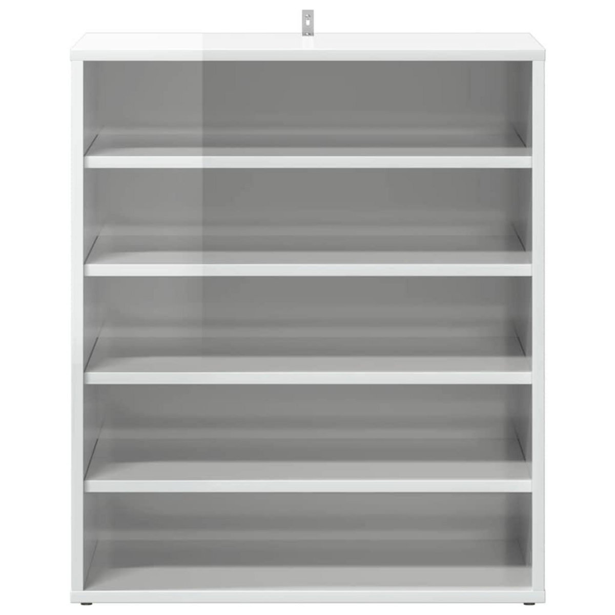 VIDAXL Armoire a chaussures Blanc brillant 60x35x70 cm Agglomere