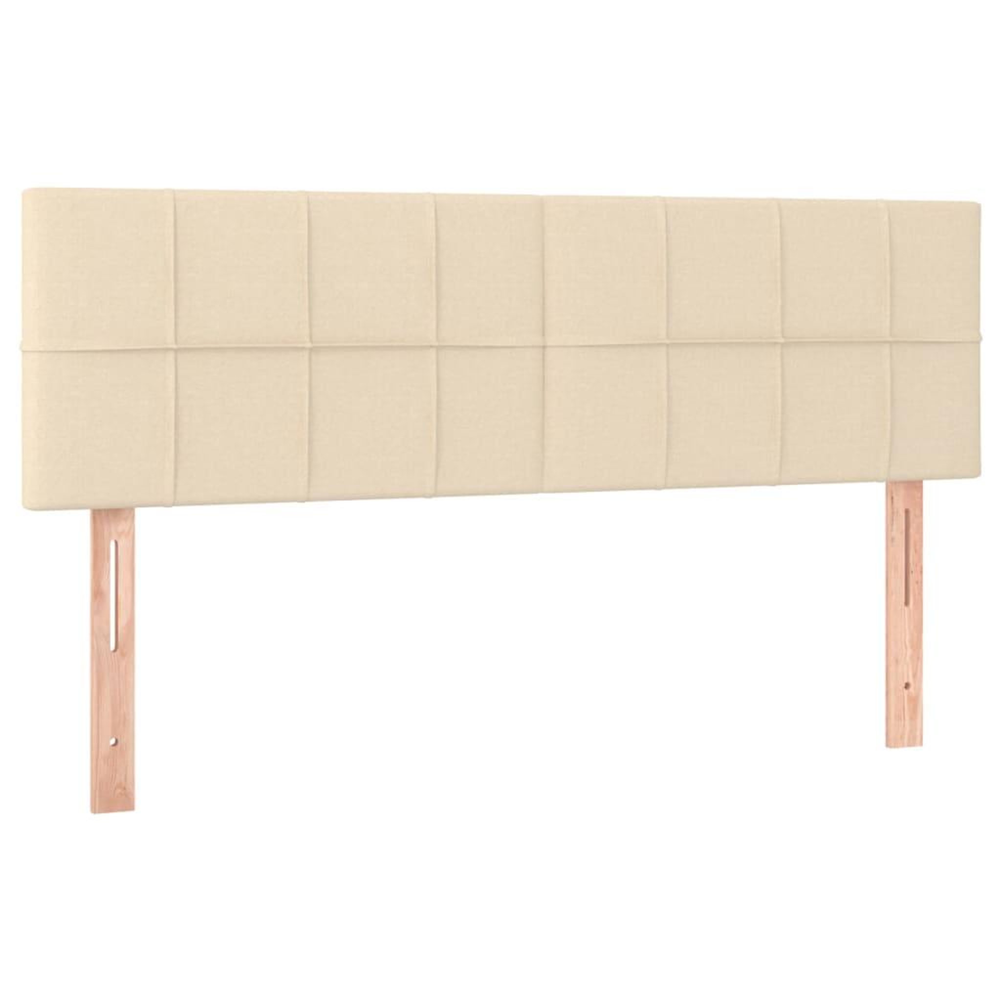 Voir la diapositive 4 : VIDAXL Tete de lit a LED Creme 144x5x78/88 cm Tissu