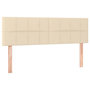 Voir la diapositive 4 : VIDAXL Tete de lit a LED Creme 144x5x78/88 cm Tissu