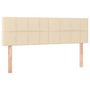 Voir la diapositive 4 : VIDAXL Tete de lit a LED Creme 144x5x78/88 cm Tissu