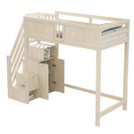 MERAX Lit mezzanine. Coloris disponibles : Marron, Gris, Blanc