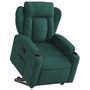 Voir la diapositive 3 : VIDAXL Fauteuil inclinable vert fonce tissu